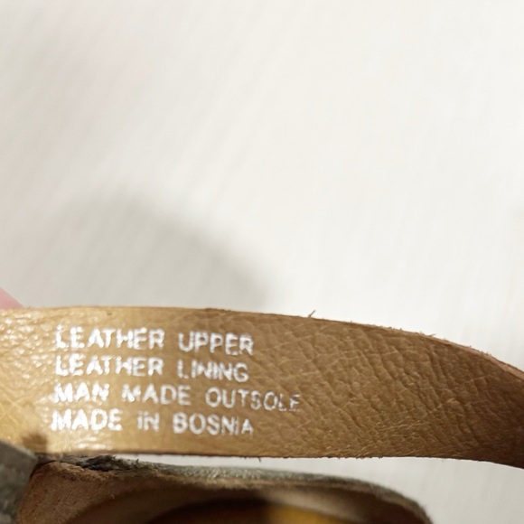 Miz Mooz Womens Carey Green Sandals Studded Cut Out Open-toe Distressed Leather - Picture 11 of 11